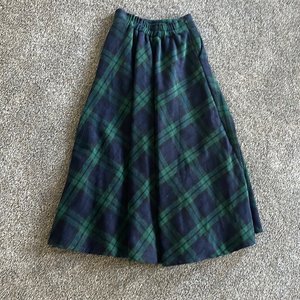 Plaid Green and Blue Women's Skirt